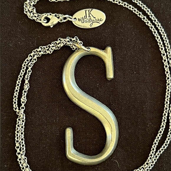 Initial “S” Pendant in Pewter - Picture 2 of 10